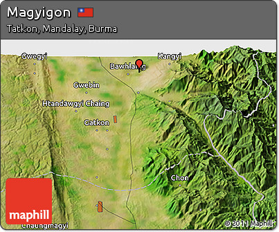 Satellite 3D Map of Magyigon
