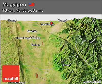 Satellite 3D Map of Magyigon