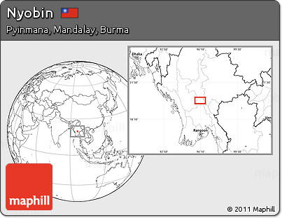 Blank Location Map of Nyobin