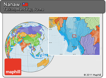 Political Location Map of Nanaw