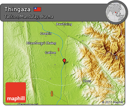 Physical Map of Thingaza