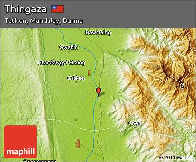 Physical Map of Thingaza