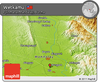 Physical Panoramic Map of Wetkamu