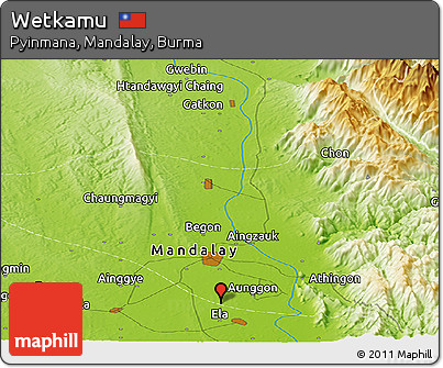 Physical Panoramic Map of Wetkamu