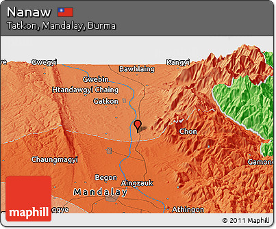 Political Panoramic Map of Nanaw
