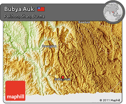Physical 3D Map of Bubya Auk