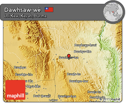 Physical 3D Map of Dawhsaw-wè