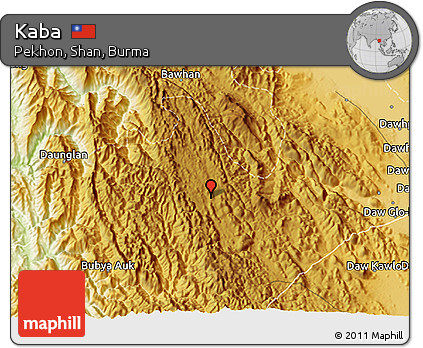 Physical 3D Map of Kaba
