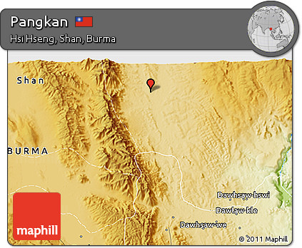 Physical 3D Map of Pangkan