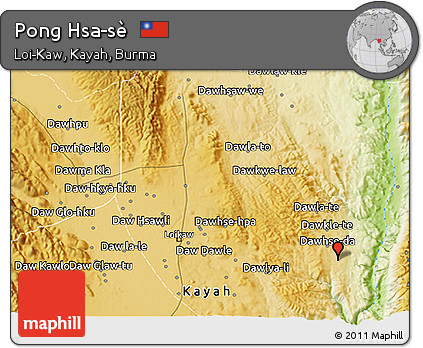 Physical 3D Map of Pong Hsa-sè
