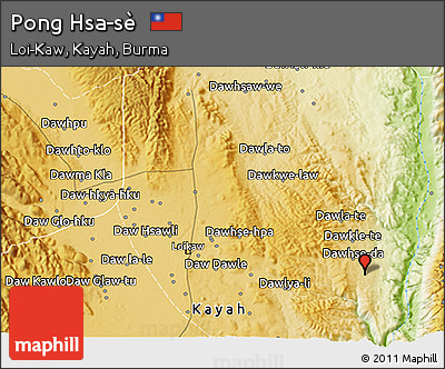 Physical 3D Map of Pong Hsa-sè