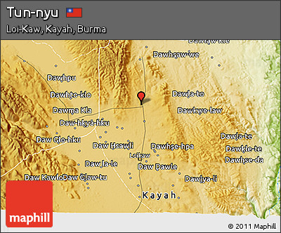 Physical 3D Map of Tun-nyu