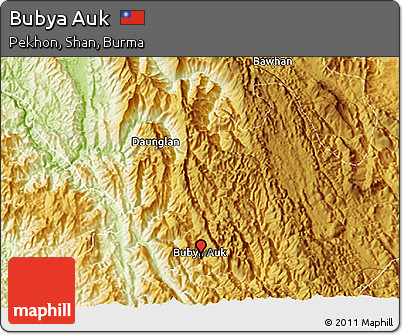 Physical 3D Map of Bubya Auk