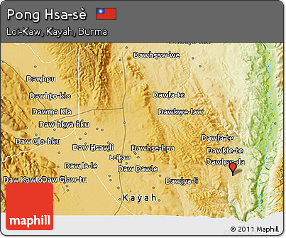Physical 3D Map of Pong Hsa-sè
