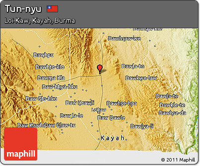 Physical 3D Map of Tun-nyu