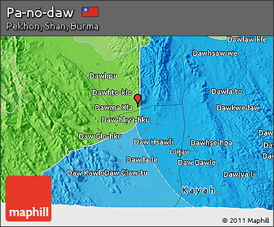 Political 3D Map of Pa-nö-daw