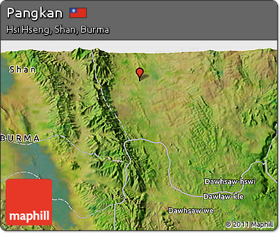 Satellite 3D Map of Pangkan