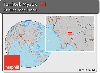 Gray Location Map of Tanhtek Myauk