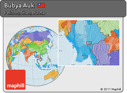 Political Location Map of Bubya Auk