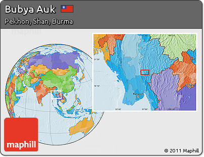 Political Location Map of Bubya Auk