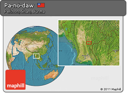 Satellite Location Map of Pa-nö-daw