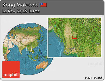 Satellite Location Map of Kong Mak-kok