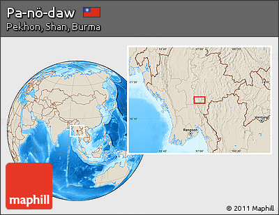 Shaded Relief Location Map of Pa-nö-daw