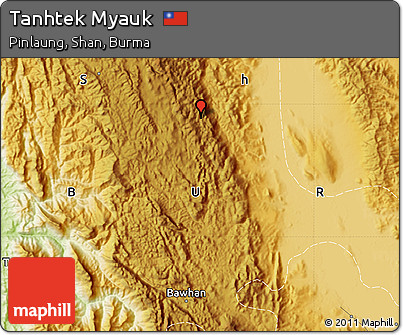 Physical Map of Tanhtek Myauk