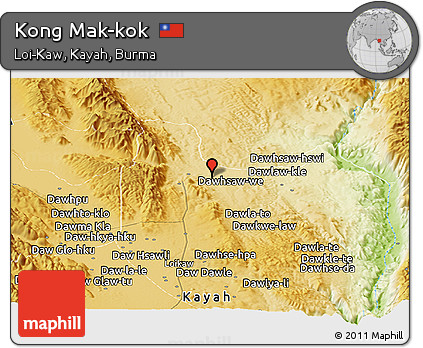 Physical Panoramic Map of Kong Mak-kok