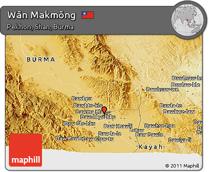 Physical Panoramic Map of Wān Makmōng