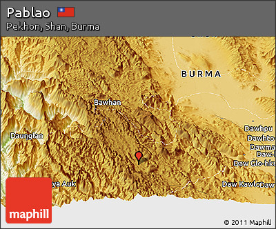 Physical Panoramic Map of Pablao