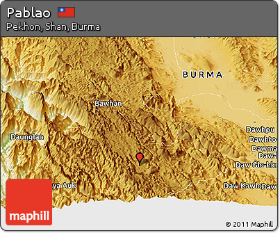 Physical Panoramic Map of Pablao