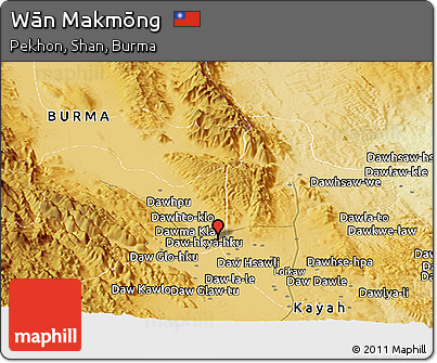 Physical Panoramic Map of Wān Makmōng