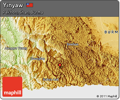 Physical Panoramic Map of Yinyaw