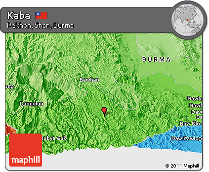 Political Panoramic Map of Kaba