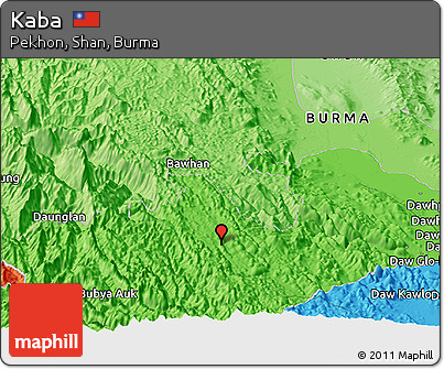 Political Panoramic Map of Kaba