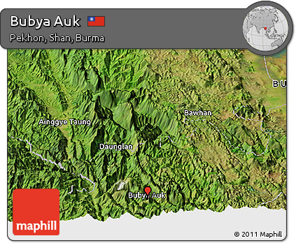 Satellite Panoramic Map of Bubya Auk