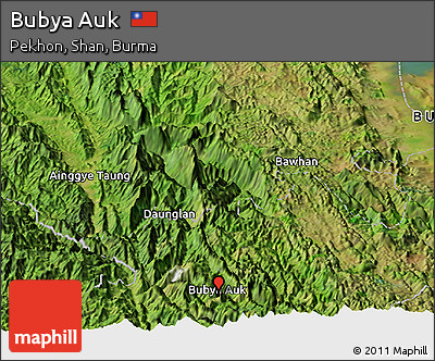 Satellite Panoramic Map of Bubya Auk
