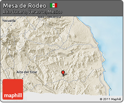 Shaded Relief 3D Map of Mesa De Rodeo