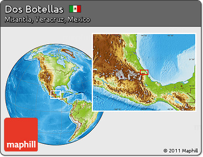 Physical Location Map of Dos Botellas