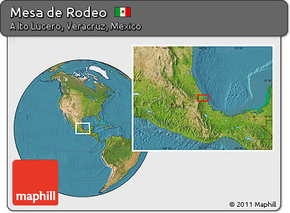 Satellite Location Map of Mesa De Rodeo