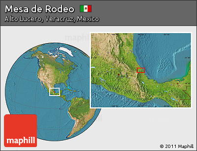 Satellite Location Map of Mesa De Rodeo