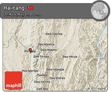 Shaded Relief 3D Map of Hai-tang