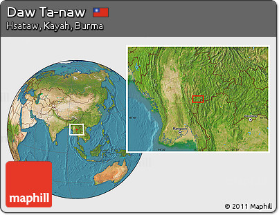 Satellite Location Map of Daw Ta-naw