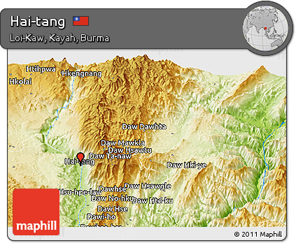 Physical Panoramic Map of Hai-tang