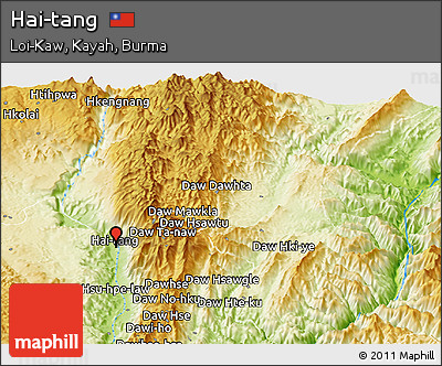 Physical Panoramic Map of Hai-tang