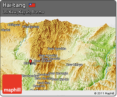 Physical Panoramic Map of Hai-tang