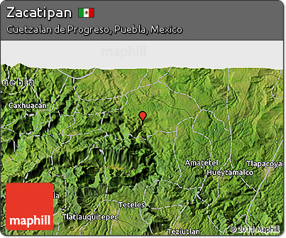 Satellite 3D Map of Zacatipan