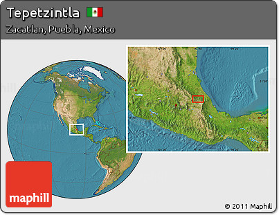 Satellite Location Map of Tepetzintla