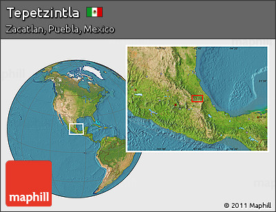 Satellite Location Map of Tepetzintla